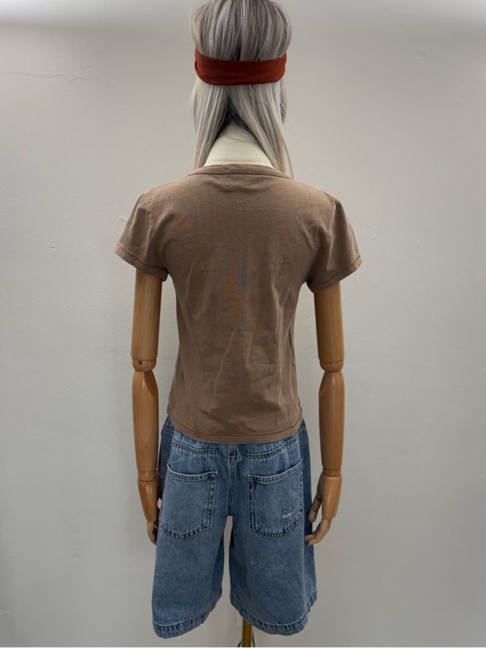 Academy Brand Women’s Brown Basic T Shirt Size S 100% Cotton Crew Neck - Picture 5 of 12